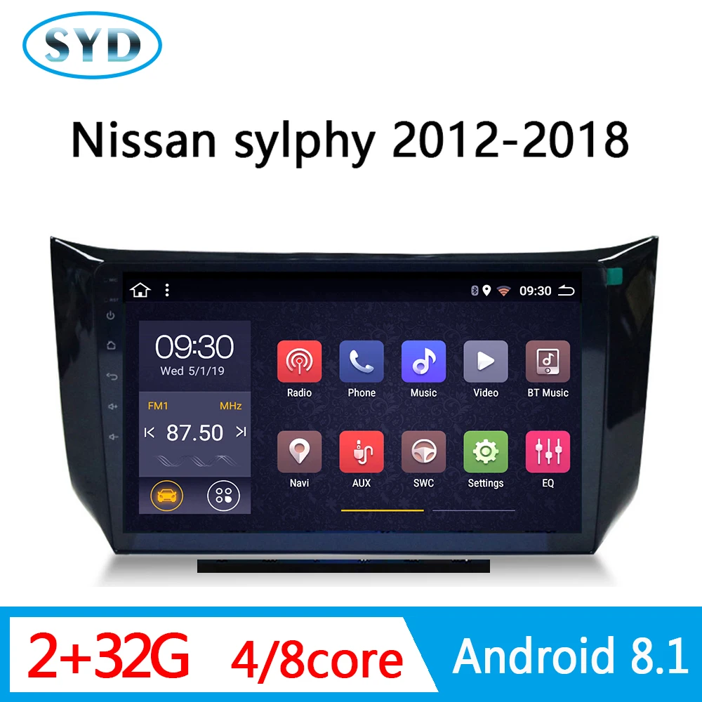 Автомагнитола для Nissan Sylphy B17 Sentra 12 2013 2014 2015 2016 2017 2018 центральный мультимедийный