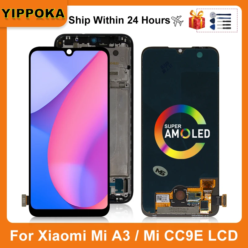 

6.09" Super Amoled For Xiaomi MI A3 LCD Display Touch Screen Digitizer Replacements Parts For Xiaomi Mi CC9E Display