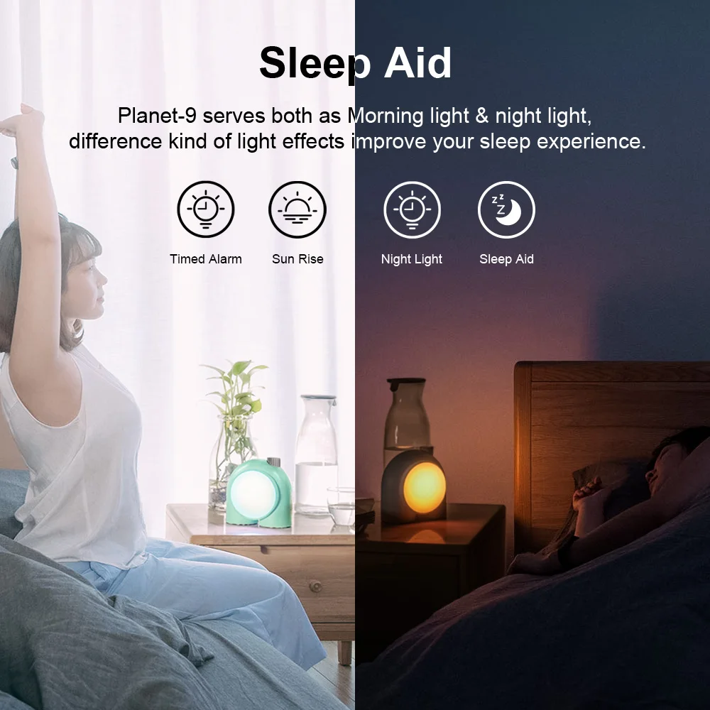 Divoom Planet-9 Decorative Mood Lamp with Programmable RGB LED Light Effects Neon Atmosphere Bedside Music Control | Электроника