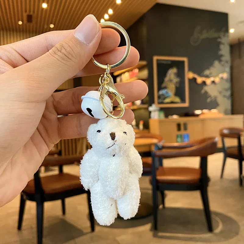 

Cute Teddy Bear Plush Doll Key Chains Ring Woman Keychain Bag Charms Toy Car Keyring Party Gift Trinket Gifts For Friends