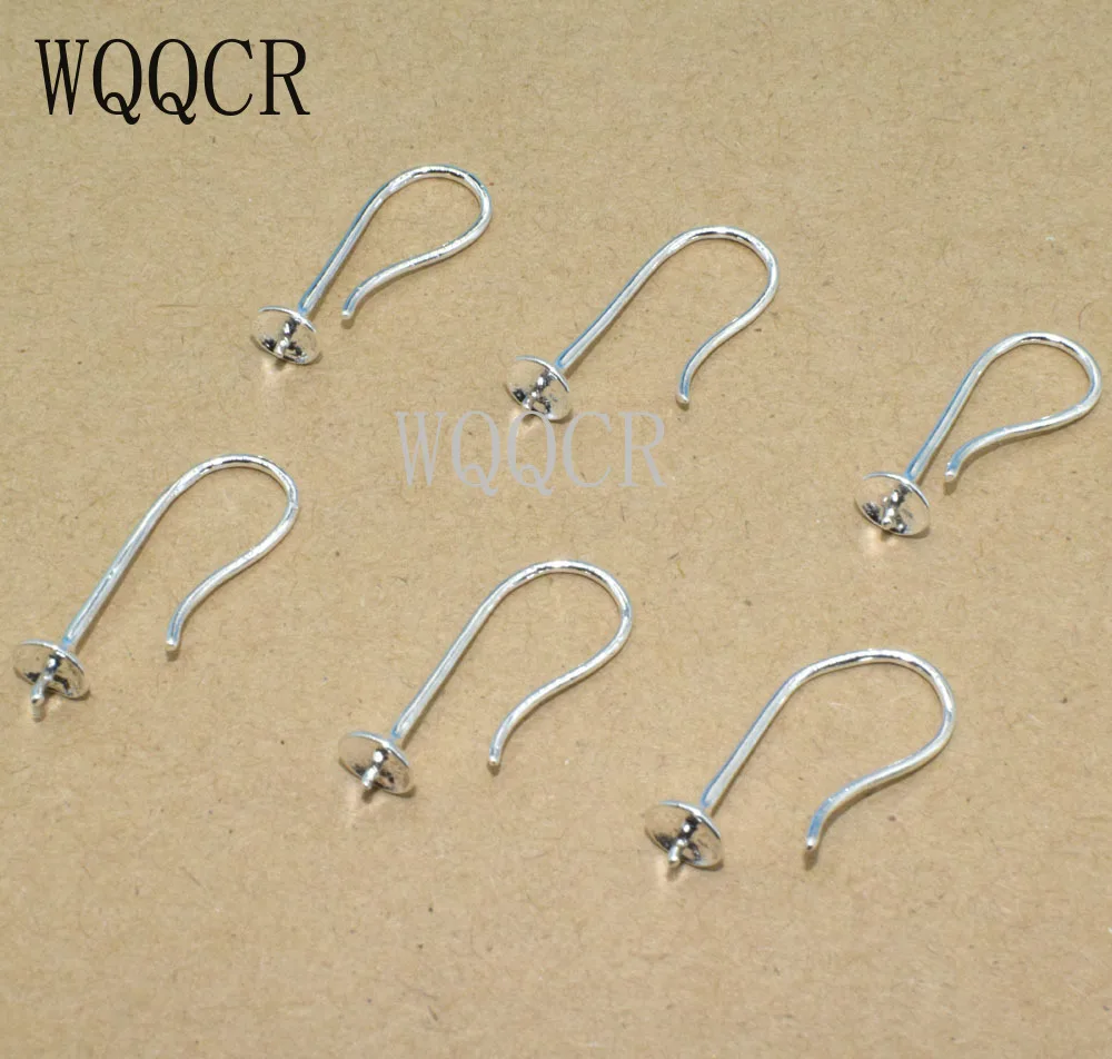 10PCS Wholesale Jewelry Making Beads 925 Sterling Silver colorFindings Line Earring Hook Earwire For | Украшения и аксессуары