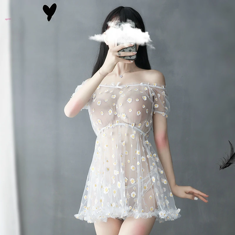 

Off-the-Shoulder Sexy Lingerie Sexy Underwear Set Women's Passion Temptation Sao Doll Collar