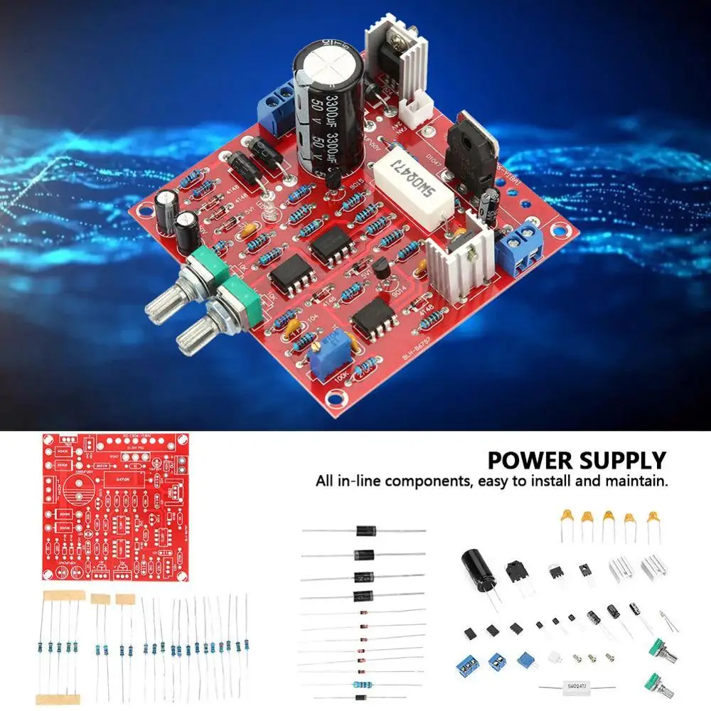 DC Регулируемый источник питания DIY Kit 0-30V 2mA-3A регулируемый ток ограничения защиты для школы, школы, образования, лаборатории