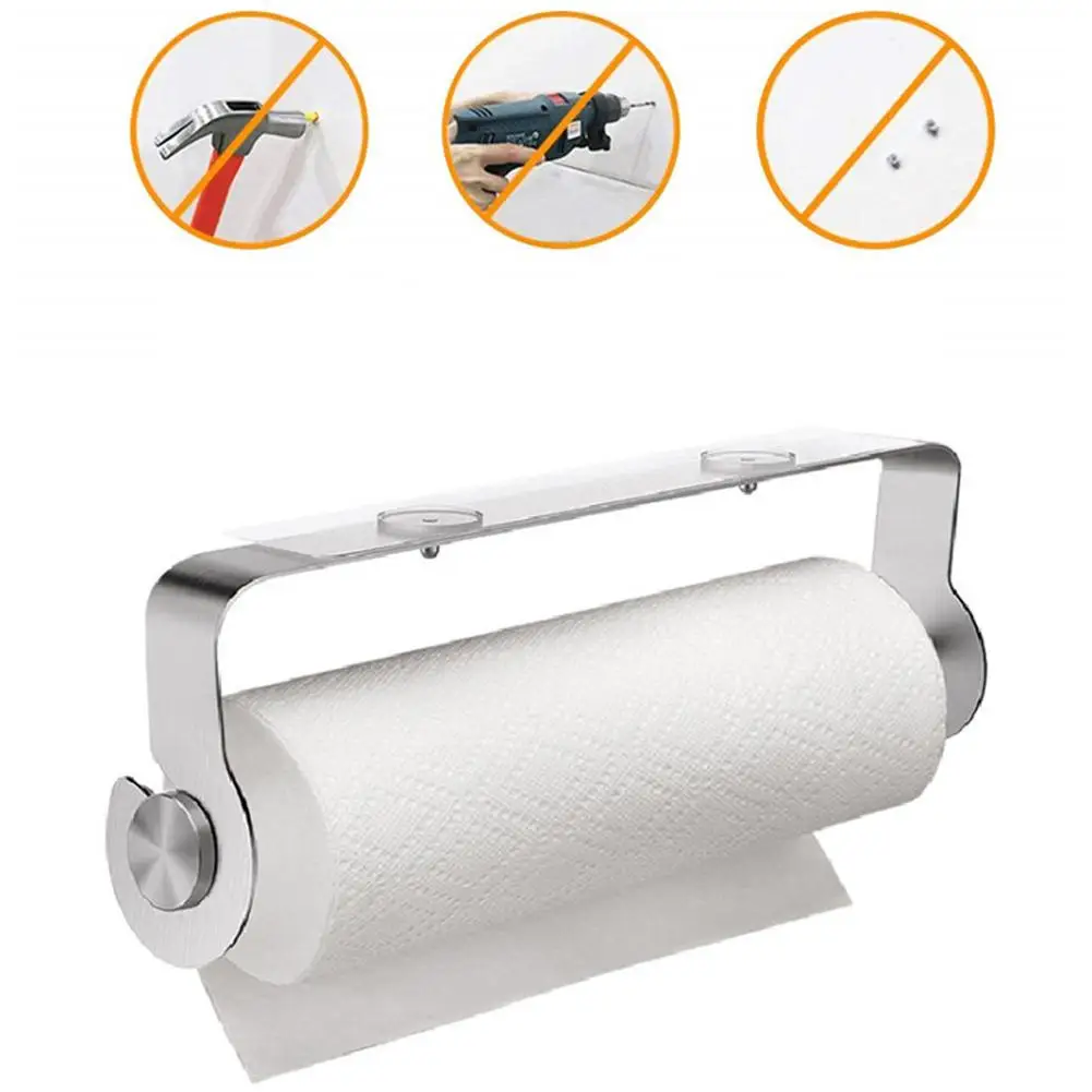 Подвесная присоска стойка под полкой шкаф кухонный рулон ткани пластиковая