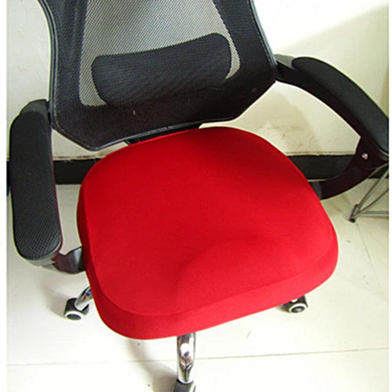 solid color seat cover for computer chair slipcover stretch office chair cover spandex seat protector elastic chair seat case free global shipping