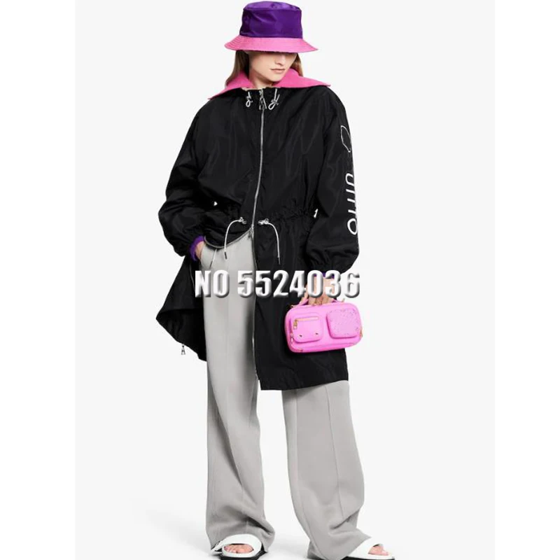 

2021 New Autumn Women Soild Jacket Casual Coat Jackets Long Sleeve Female Windbreaker Loose Hooded Outwear