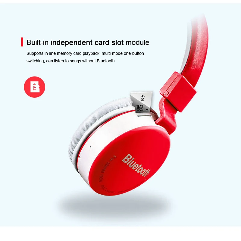 Накладные басы, стерео Bluetooth наушники, беспроводная гарнитура, AUX Micro SD карта, воспроизведение с микрофоном для iPhone, Xiaomi, samsung, PC