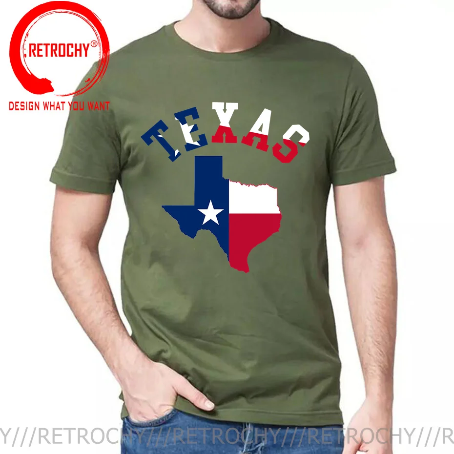 

America Texas State Silhouette Design Men Hipster T Shirt Stylish USA Art Flag Patriotic T-Shirt Urban Trendy Brand Tshirt Homme