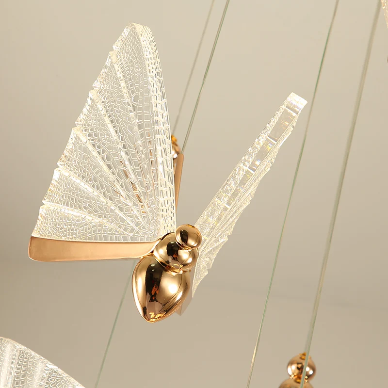 

Led butterfly light Nordic bedside chandelier luxury stair Wall Sconces modern simple bedroom lamp hall dining room art lamp