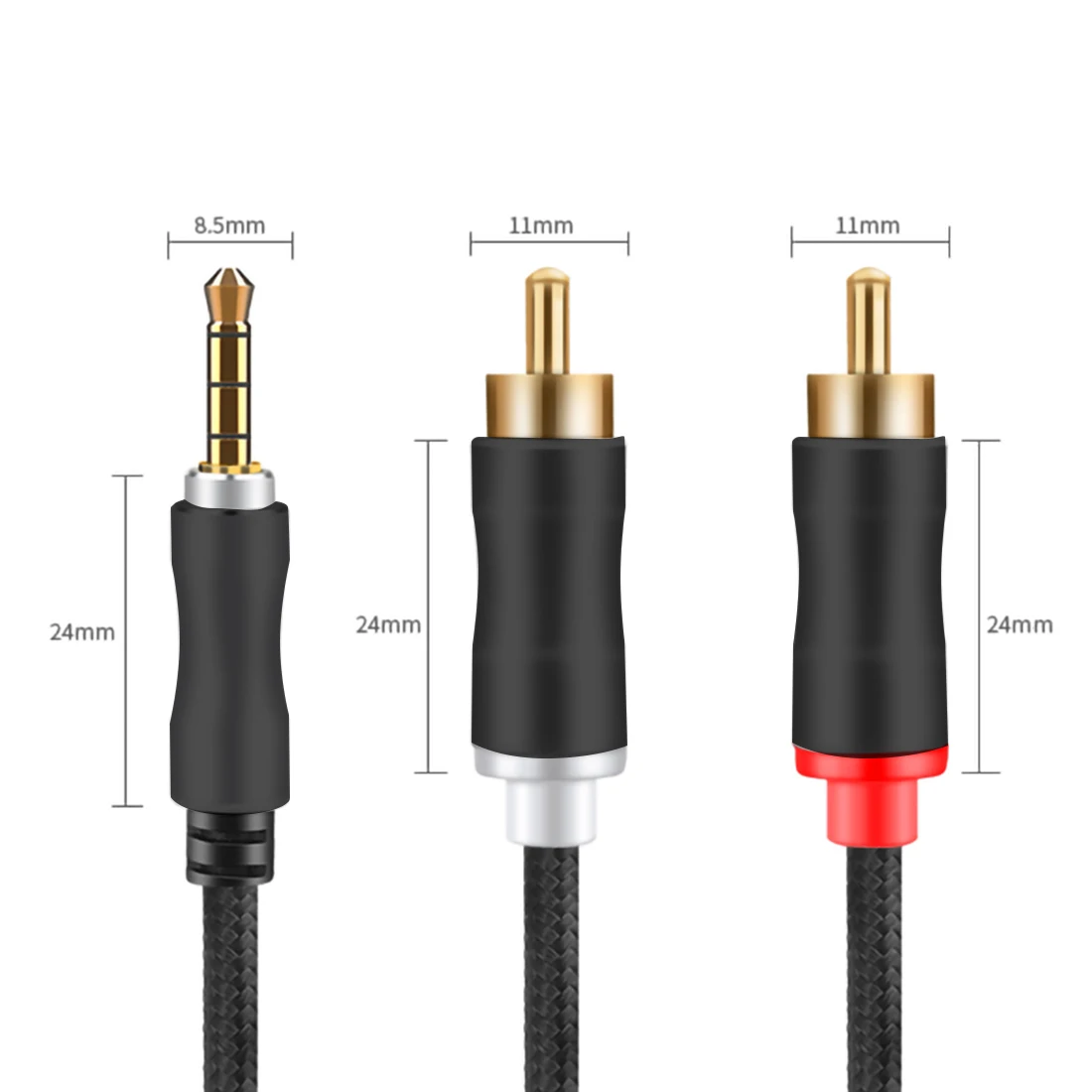 Аудиокабель RCA 2RCA на 3 5 аудиокабель с разъемом мм кабель Aux RAC 1 м 2 для телефона Edifer