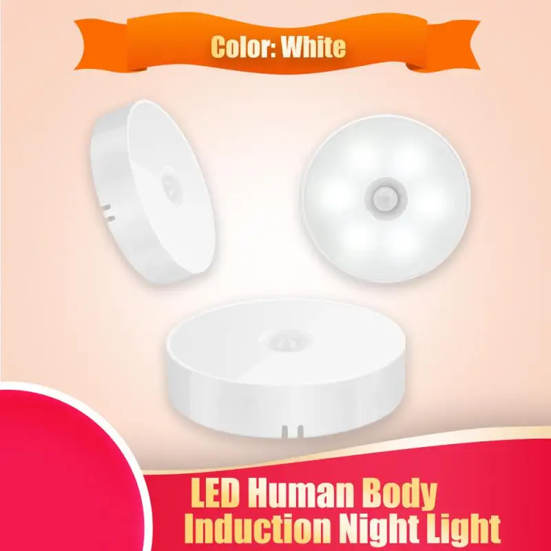 

Body Motion Sensor Night Lamp Warm White Under Cabinet Closet Wardrobe Bedroom Kitchen Stairs Lighting LED Induction Lamp