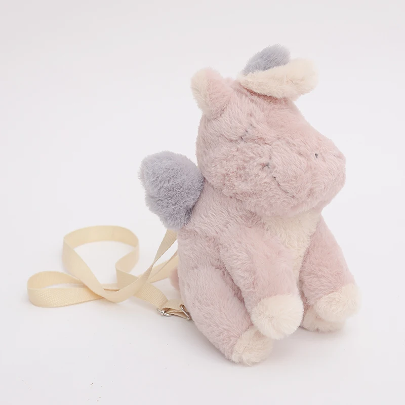 

cute unicorn backpack pink long plush cartoon girl bag sweet heart high quality handbag stuffed baby bag Appease gift for kids