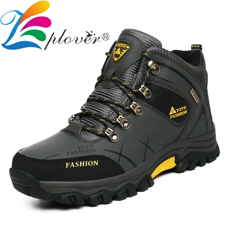 

Fashion Men Shoes Waterproof Winter Snow Boots For Men Leather Sneakers Warm Men's Boots Outdoor Male Hiking Boots Work Shoes