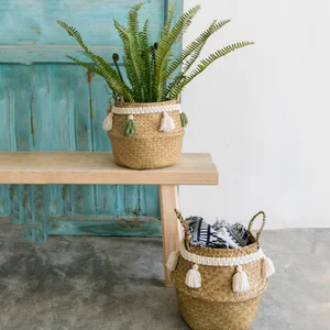 Настенная подвесная плетеная корзина для макраме, садовый цветочный горшок для кабинета, Домашний Органайзер для ванной