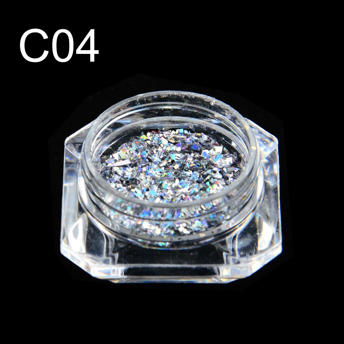 Смешанные Лазерные голографические хлопья блеск для ногтей 3D сломанные радужные