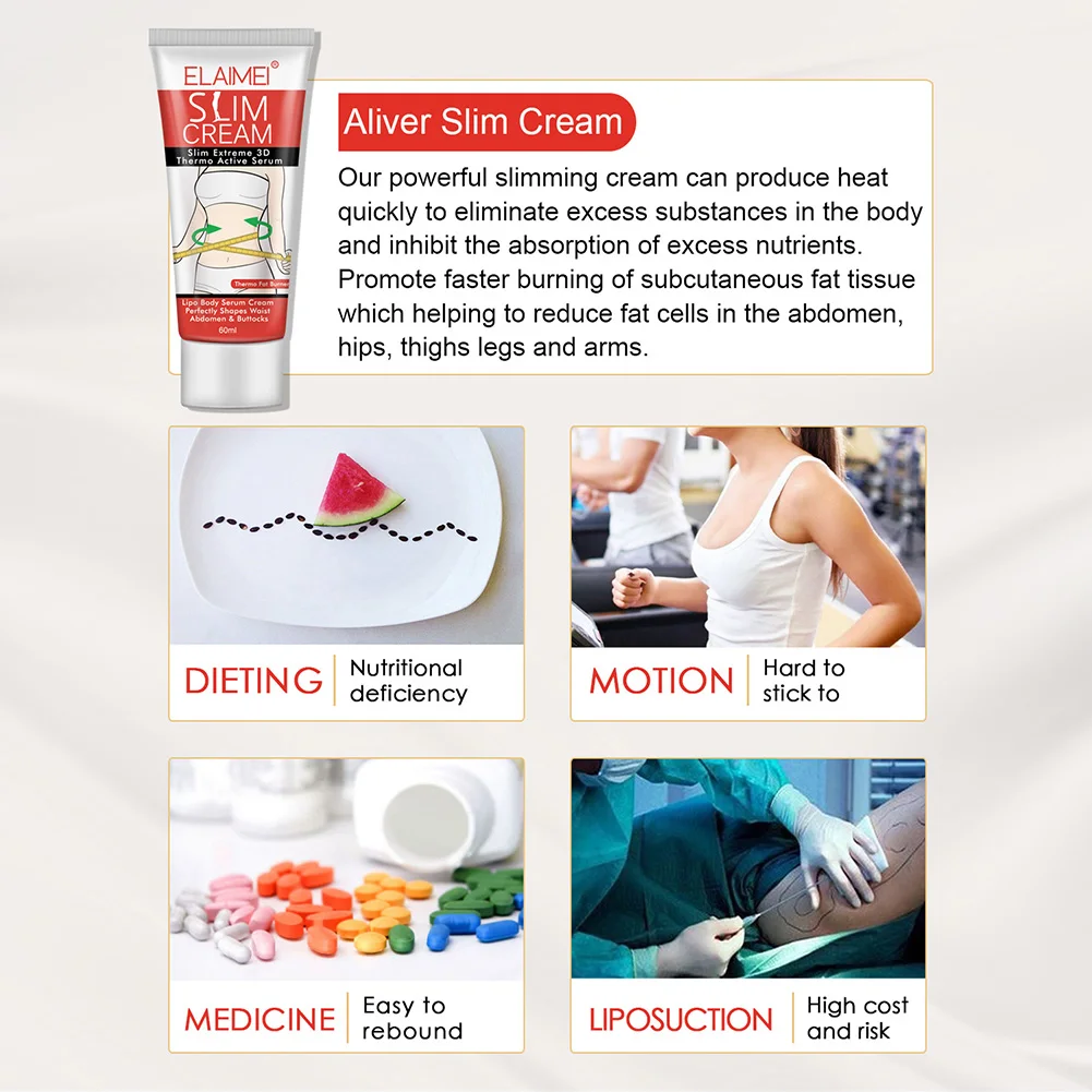 

Slimming Cream Weight Loss Slim Cream Waist Arm Leg Fat Burning Cream DSG99
