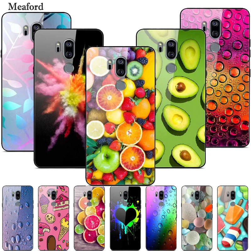 

Case For LG G7 ThinQ Tempered Glass Hard Phone Case Luxury Coque For LG LM-G710 Protective Bumper Shockproof Coque Funda Capa