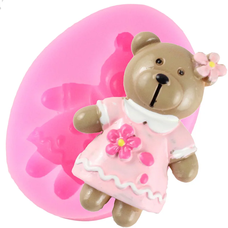Силиконовые формы в виде медведя из мультфильма для детского праздника шоколада