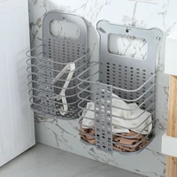 foldable dirty clothes basket hole free wall hanging dirty clothes storage basket multifunctional home bathroom storage
