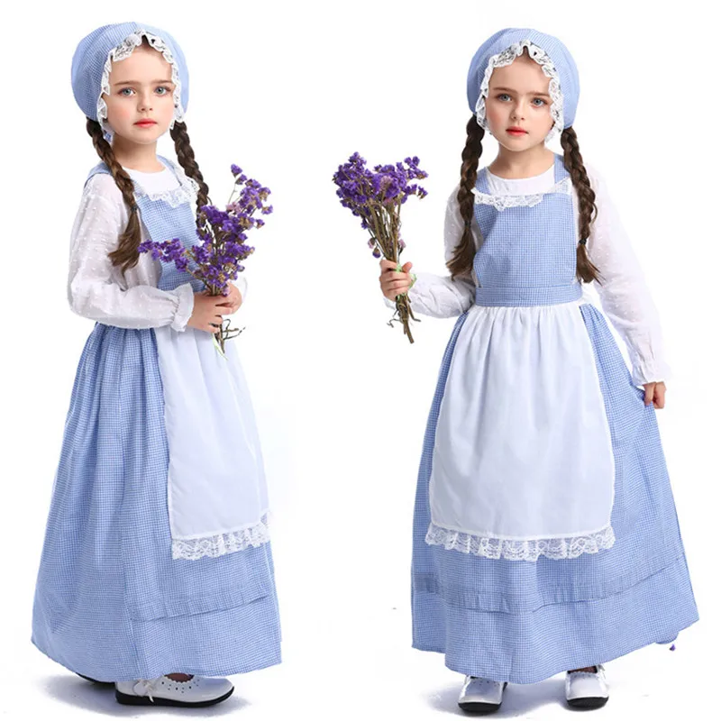 

Милые костюмы для косплея на Хэллоуин для девочек с деревенской фермой; Карнавальные вечерние Костюмы для ролевых игр; Подарок на день дете...