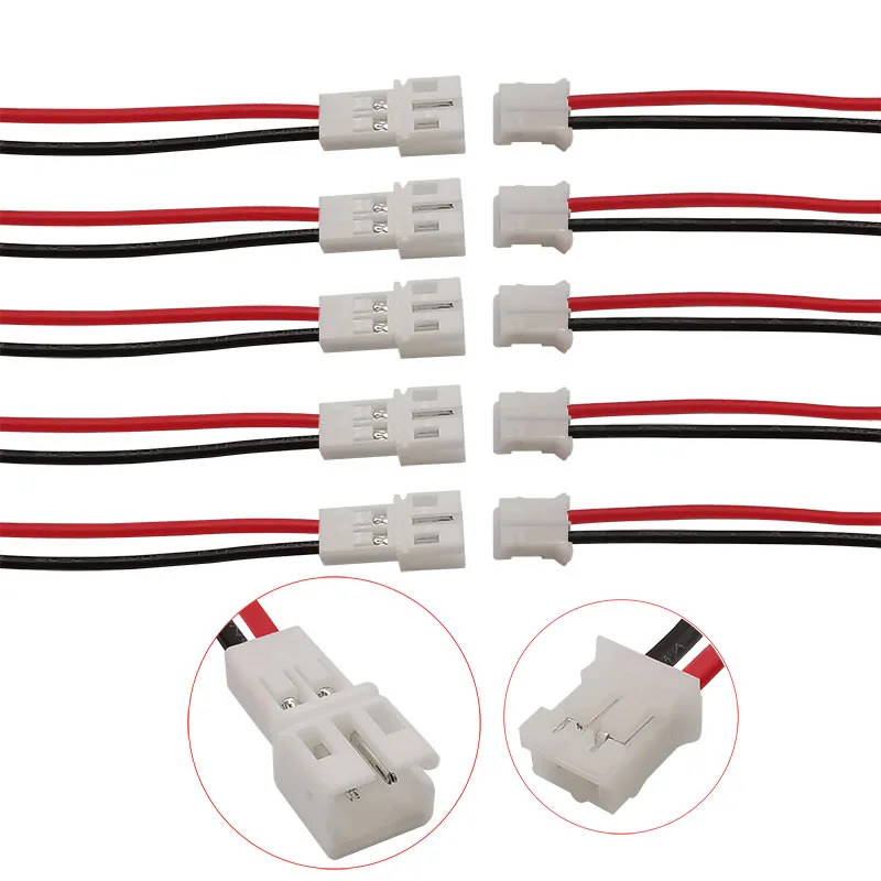 

100/50Pair JST-PH2.0 2P Micro Connector JST PH 2Pin Male Female Plug Jack Cables Terminals Connector With 20CM 26AWG Wire