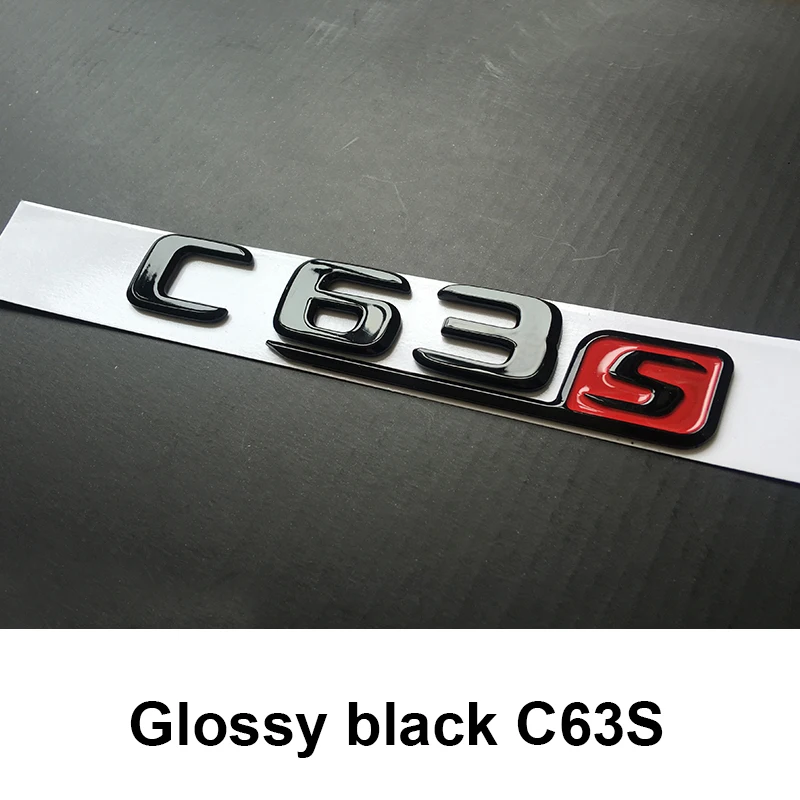 2017 глянцевая черная эмблема с надписью и номером для Mercedes Benz A45 C43 C63 C63S E43 E63S S63 S65