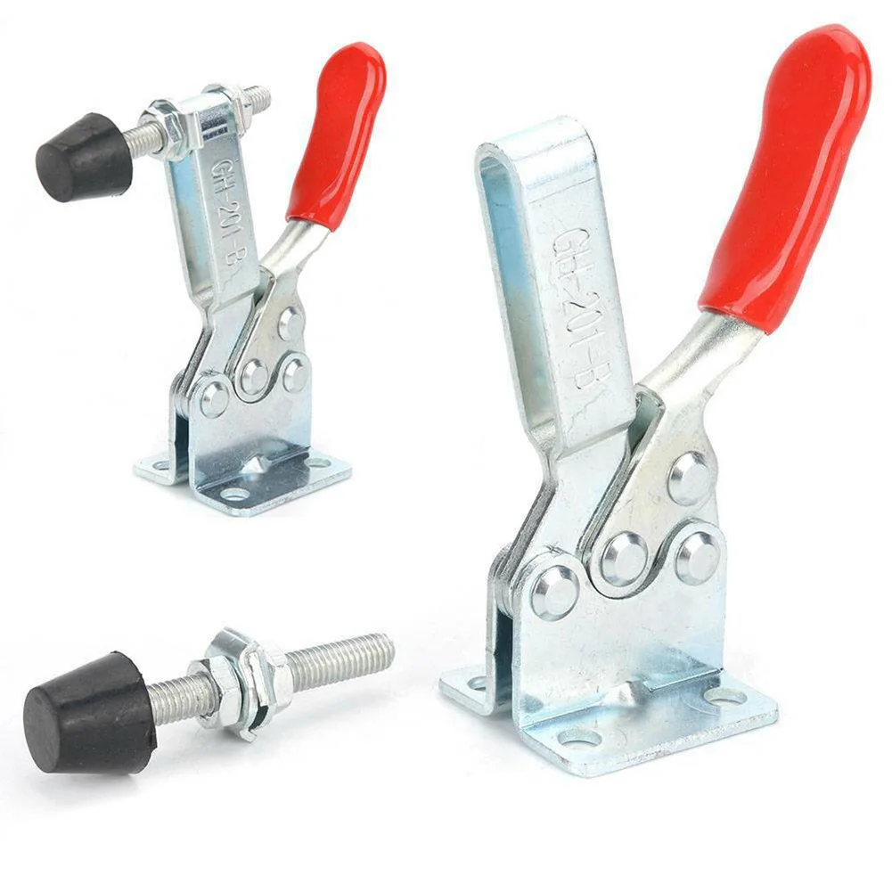 

2Pcs GH-201B 90kg Toggle Clamp Quick Release Vertical/Horizontal Type Clamps 100mm Height Hand Tool for Woodworking Hot Sale