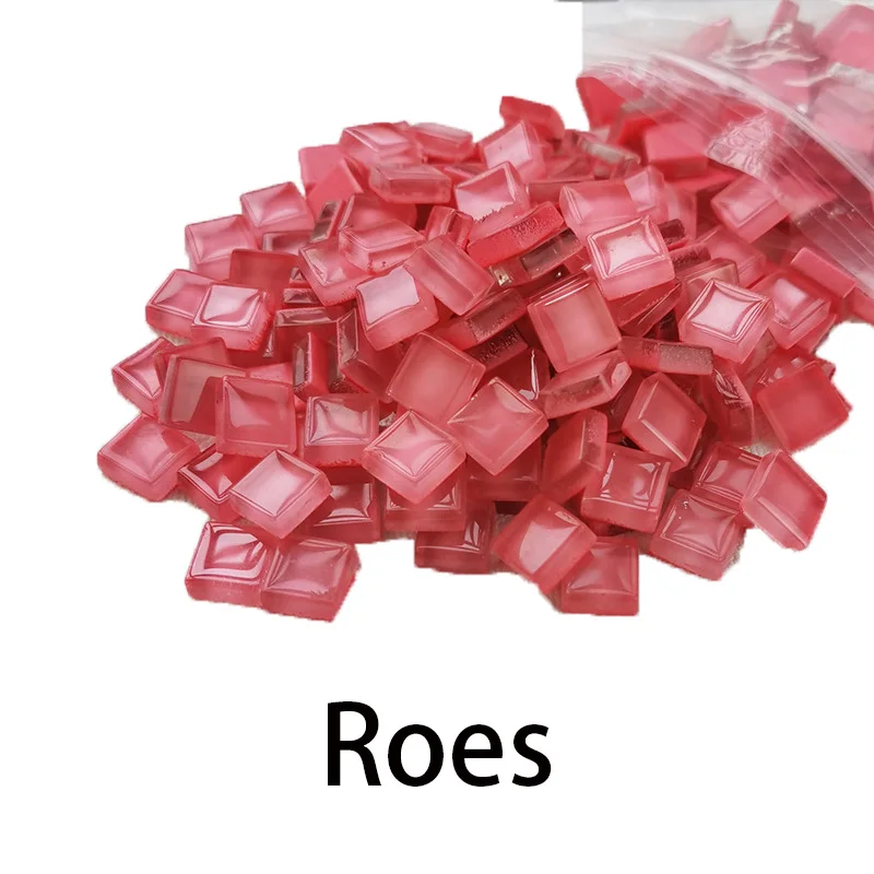

Roes,50pcs/bag, 1cm Ice Jade Mosaic Diy Cut-and-Paste Hand-Made Material Porcelain Jade Single Color Stone Granules