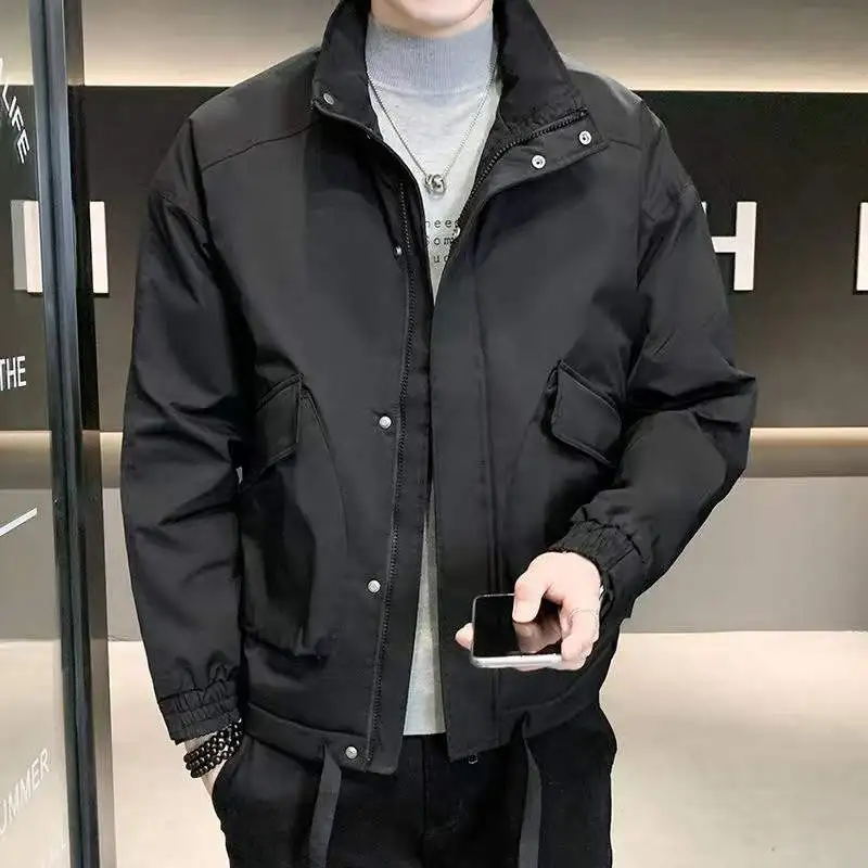 Men's Down Jacket Winter New Men's Jacket Stand Collar Casual Men's Fashion Handsome Fashion Loose Thick Men's Winter Clothes
