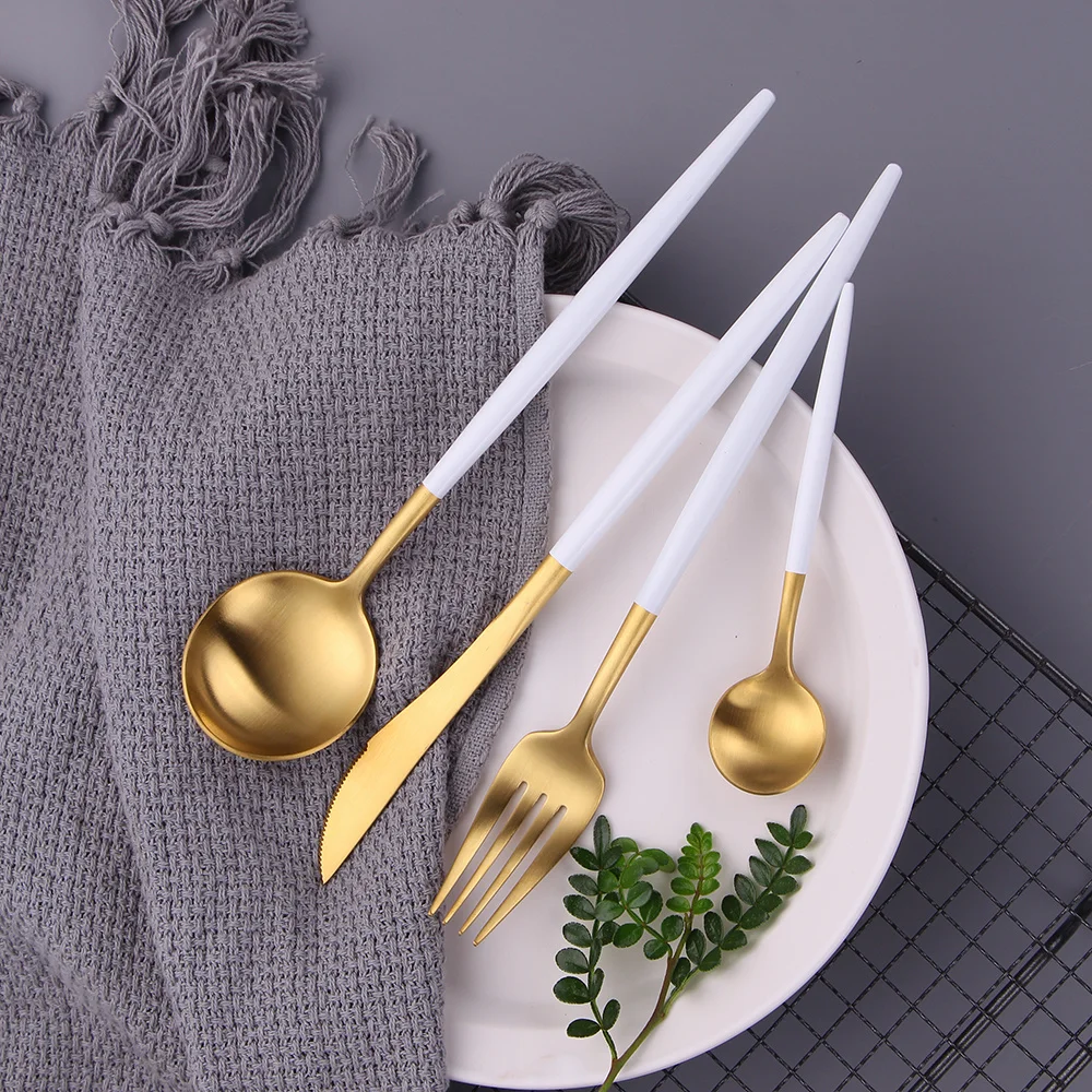 

Knife Fork Spoon Chopsticks Kitchen Dinner Utensils Creative Tableware Stainless Steel Tableware Dinnerware Cutlery Dropshipping