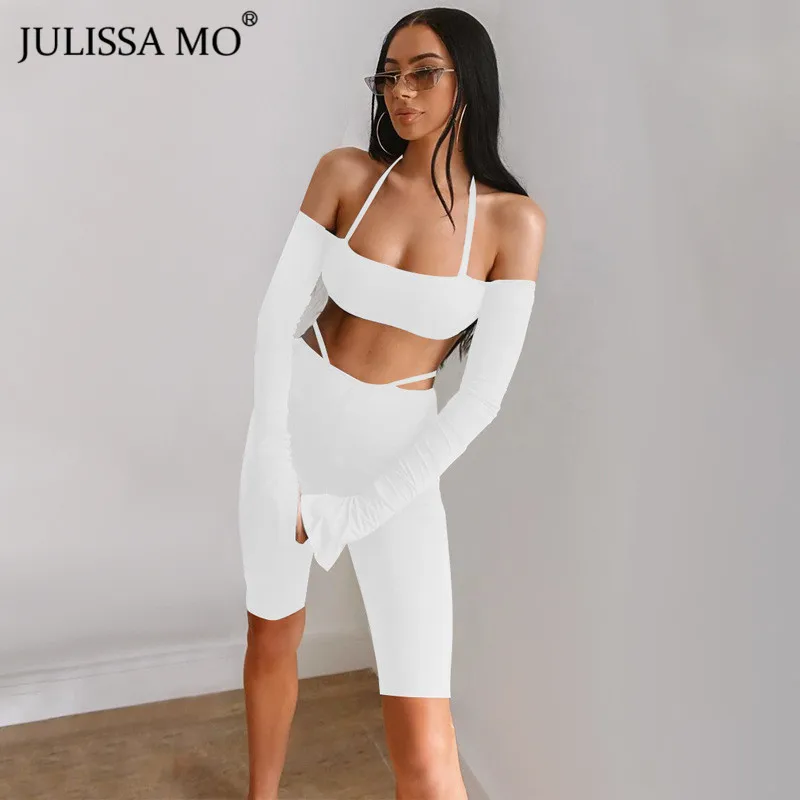 Женский комплект из 2 х предметов JULISSA MO укороченный топ с открытыми плечами и