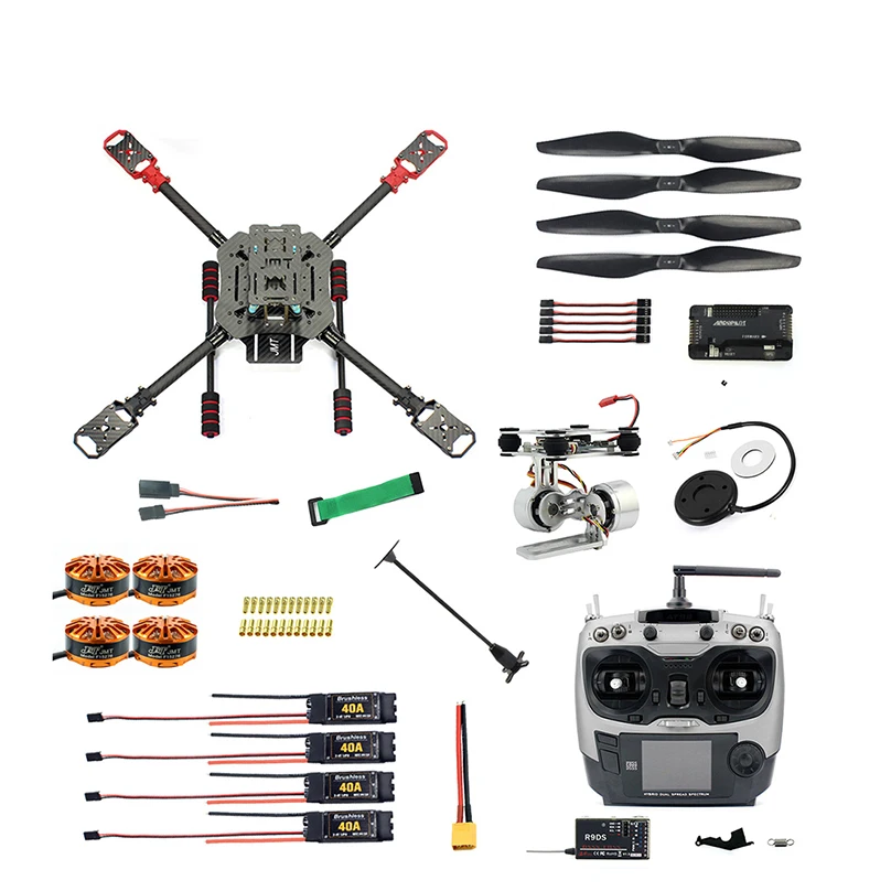 DIY 560mm Carbon Fiber DIY Drone Folded Frame Kit W/ 700KV Brushless Motor 40A ESC 1455 Props APM2.8 With compass RC Quadcopter