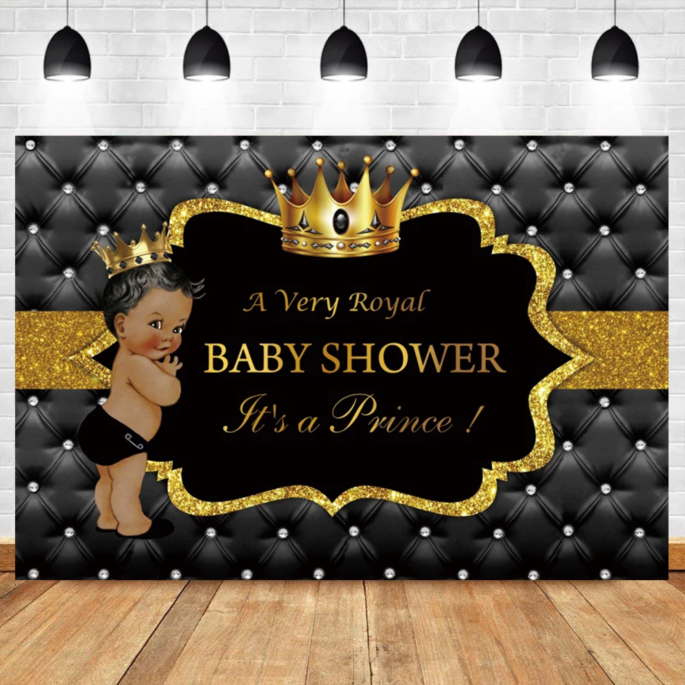 

Фон с принцом Королевская корона вечеринка для будущей матери это принц черное изголовье праздник индивидуальный постер детский портрет ф...