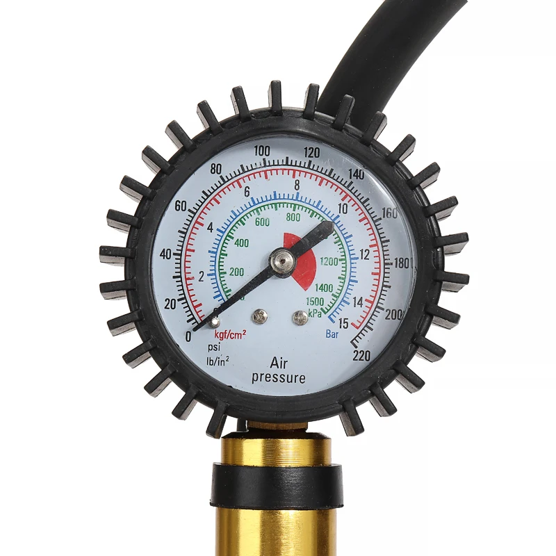 Universal 1pc 0-220 PSI Professional Car Tyre Inflator Deflator Pump With Handheld Air Pressure Gauge Tester Tool | Автомобили и