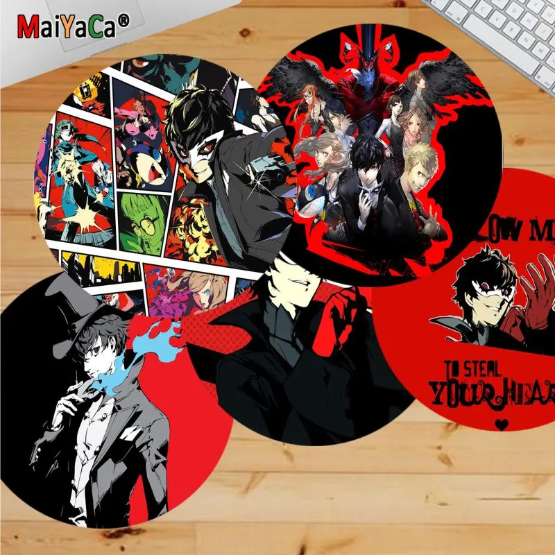 

Maiyaca 2018 New Persona 5 Unique Desktop Pad Game Lockedge Mousepad Anti-Slip Laptop PC Mice Pad Mat gaming Mousepad