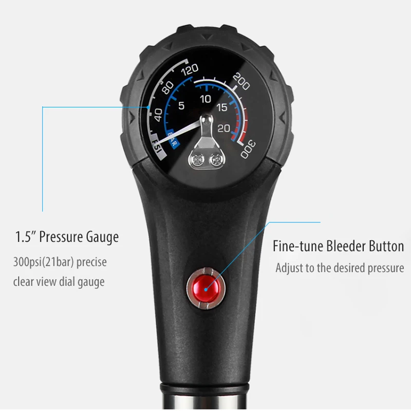 Насос для шин велосипеда BETO SP-005AG Combo 400 PSI высокое давление |