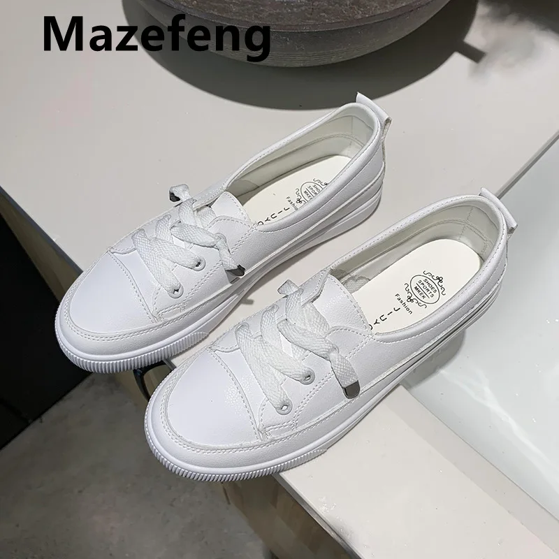 

Women Sneakers Fashion Shoes Spring Trend Casual Flats Sneakers Female New Fashion Comfort White Vulcanized Platform Shoes 35-40