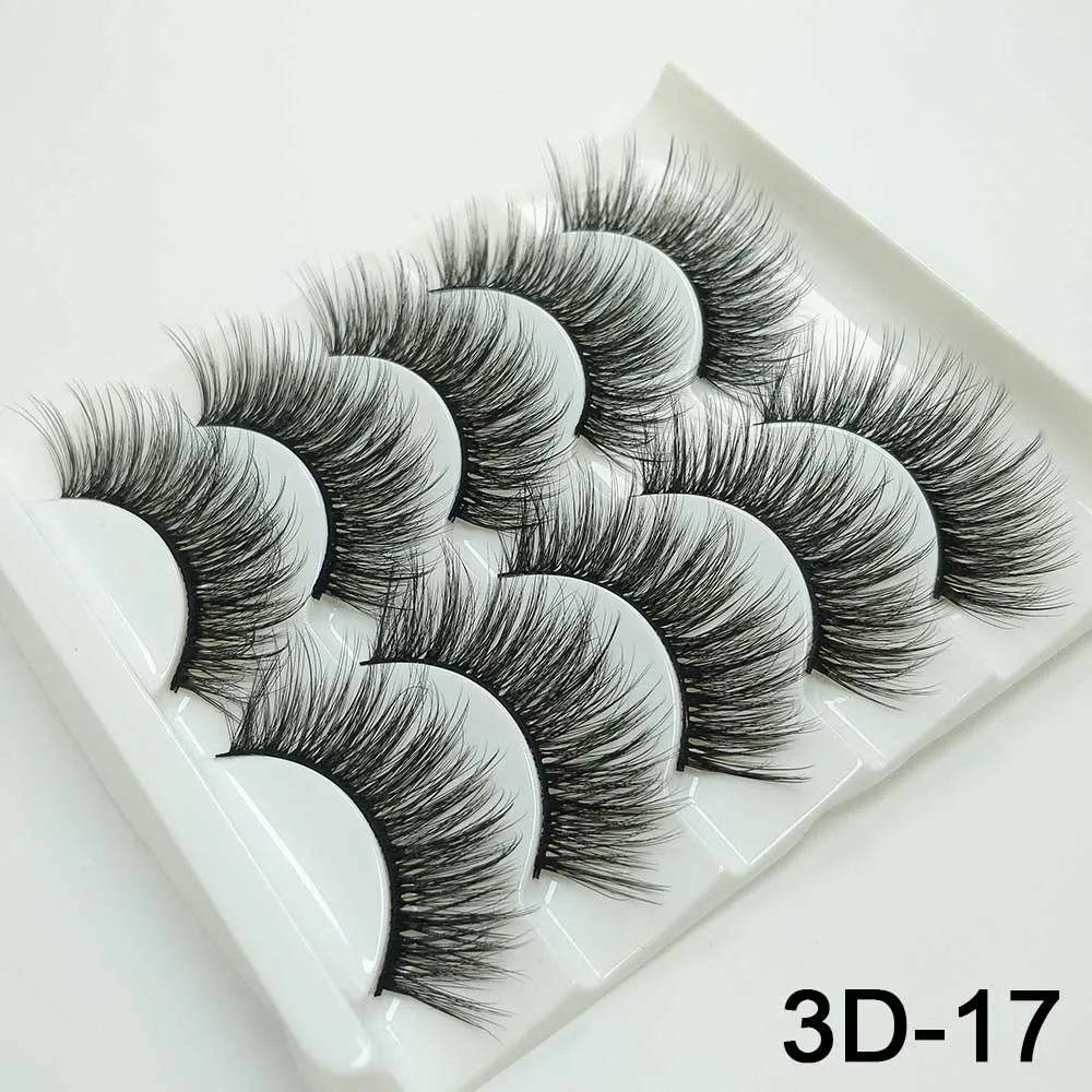 5 пар норковых ресниц натуральные/толстые 3D Искусственные ресницы натуральные накладные ресницы ручной работы инструмент для макияжа накладные ресницы