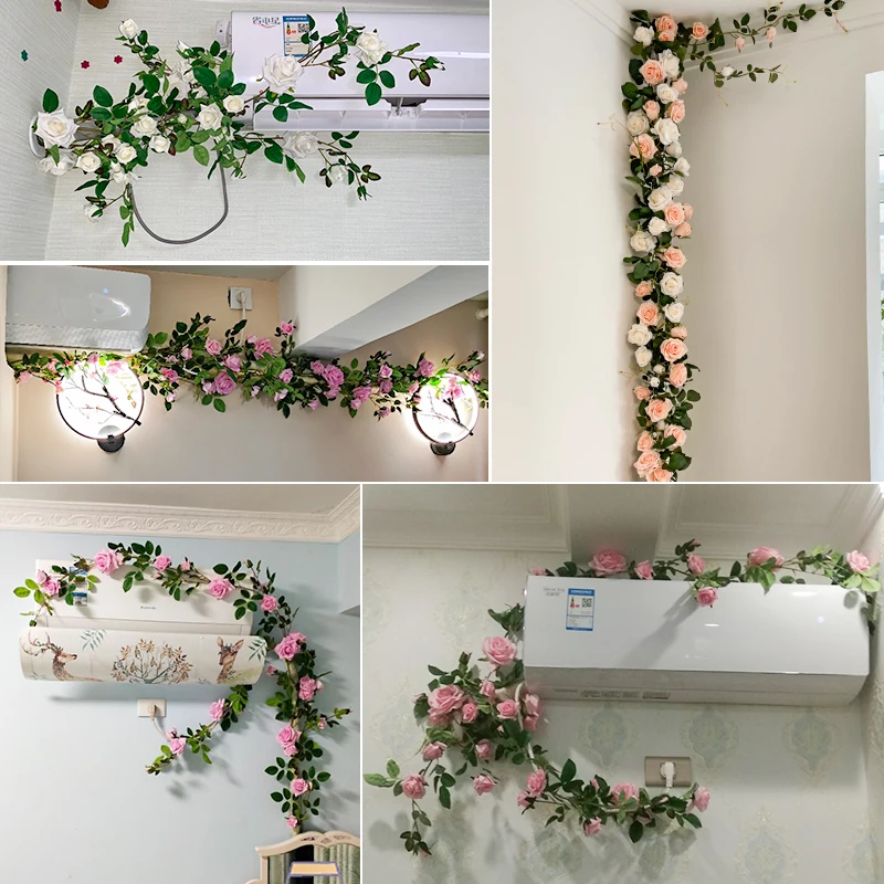 Creative wall decoration rattan wall pendant home decoration shop staircase corridor indoor porch air conditioning tube