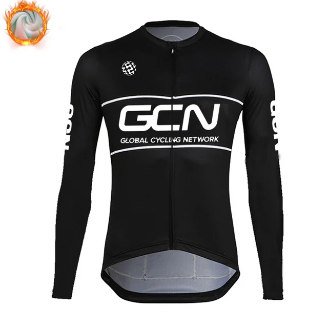 

Мужская Зимняя Теплая Флисовая веломайка GCN 2021, гоночная велосипедная горная велосипедная одежда для велоспорта Ropa Ciclismo