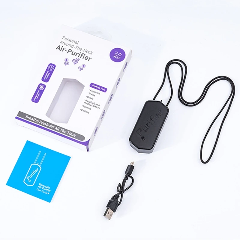 Wearable Air Purifier Necklace Mini Personal Portable Freshener Ionizer 100 Million Negative Ions Low Noise |