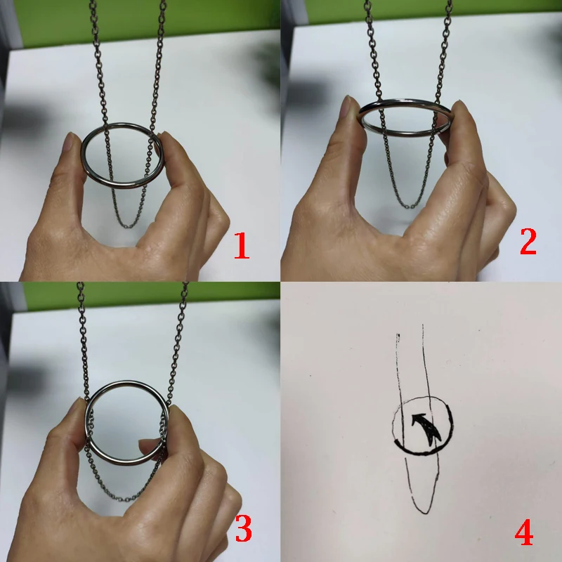 1 шт. стальное волшебное кольцо и цепь крутой реквизит для фокусов металлическое