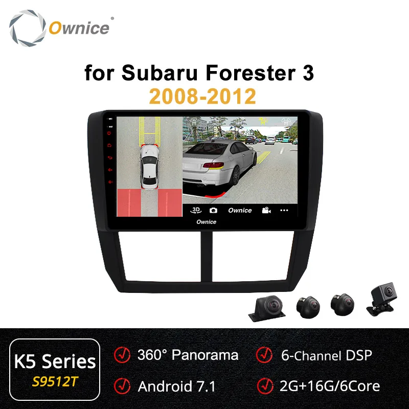 Ownice K1 K2 Octa 8 Core 2 din Android 8,1 автомобильный DVD Радио DVD плеер с JPS и навигацией радио для Subaru Forester 3 XV WRX 2008 2009 - Цвет: S9512 K5
