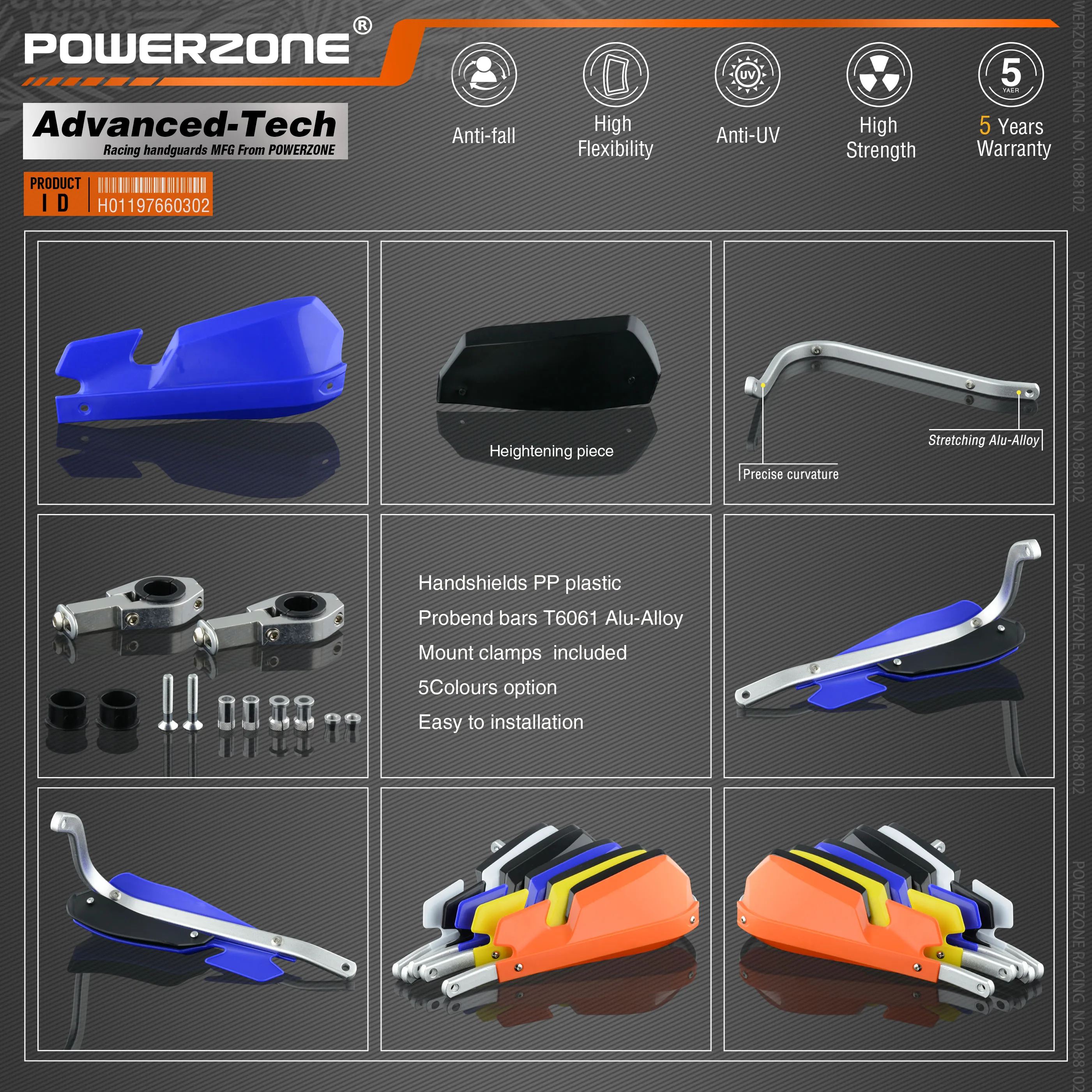 Powerzone PZ-Motect рукавицы для Honda KTM ADV EXC EnduroHusqvarna TE CRF WRF DRZ KLX мотоцикла квадроцикла руля |