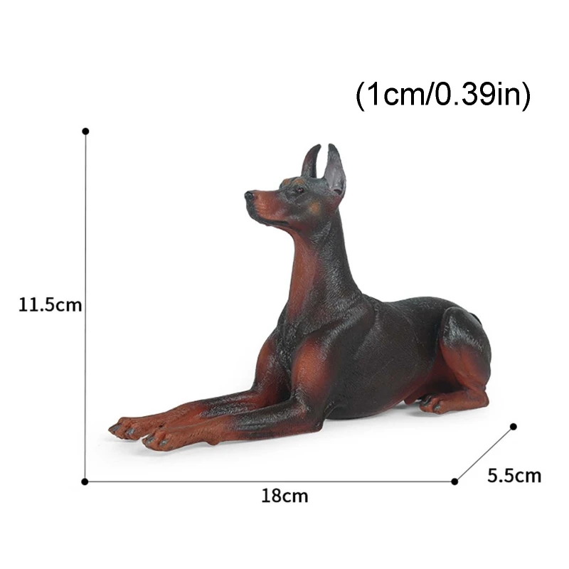 

Simulation Plastic Dobermann Bulldog Pet Dog Animal Figure Model Kids Toys Gift