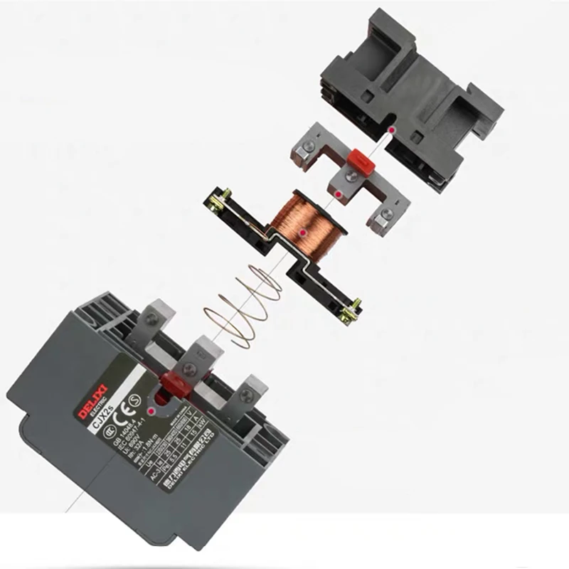 CJX2s-3210 контактор переменного тока DELIXI 32A 3 полюса без NC катушки напряжения 24 в 36 110 В
