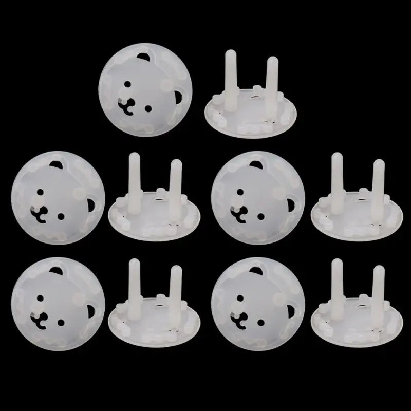 

900C 10pcs EU Stand Power Socket Cover 2 hole Electrical Outlet Baby Child Safety Electric Shock Proof Plugs Protector