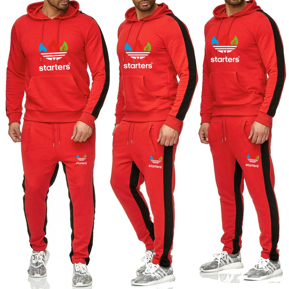 Осенне зимняя мужская толстовка с мультяшным принтом для спорта и отдыха фитнеса