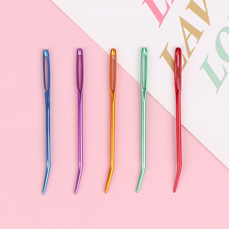 Спицы для вязания гобелен с изогнутым кончиком игл крючком пряжа тупым ушком