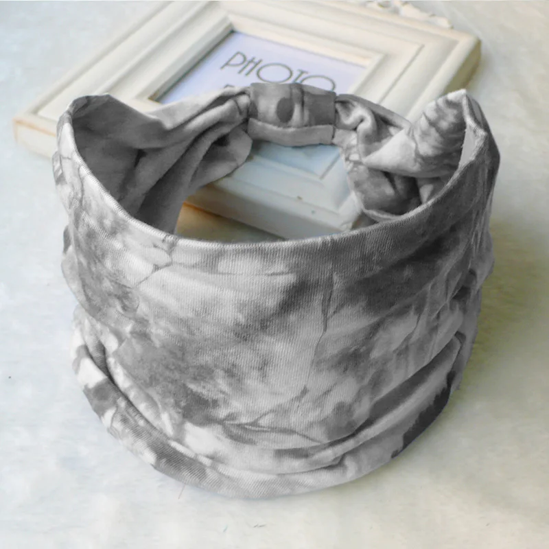 Эластичные хлопковые широкие повязки на голову женские летние бандана с